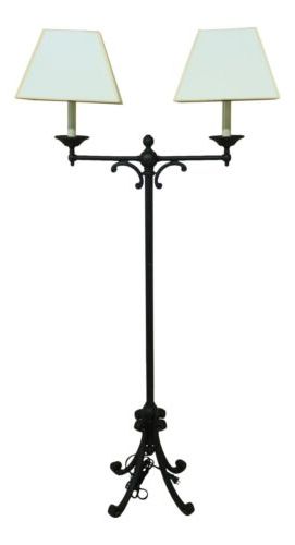 F31994ec: Primitive Style Rustic Iron 2 Arm Floor Lamp | Ebay In 2 Arm Floor Lamps (View 5 of 20)