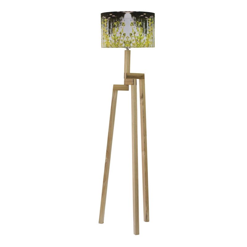 Fern Lamp Shade And Rubberwood Floor Lamp – For All We Know Throughout Rubberwood Floor Lamps (Gallery 20 of 20)