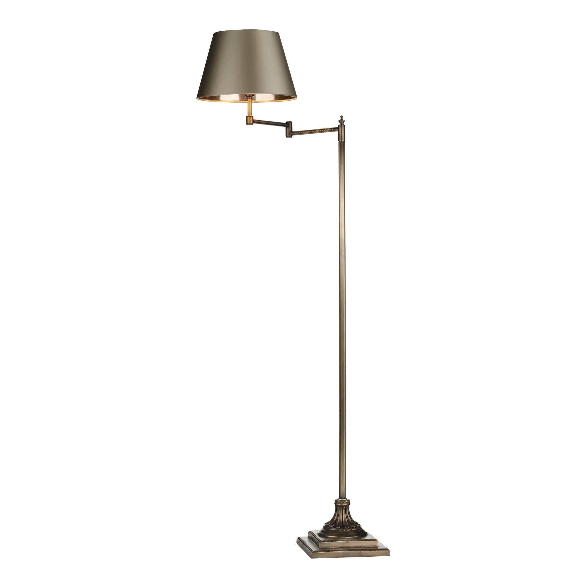 Floor Lamp Antique Brass With Swivel Arm Right Lighting And Lights Uk For Adjustble Arm Floor Lamps (View 15 of 20)