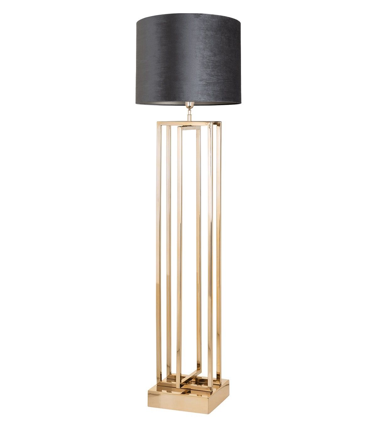 Floor Lamp "jay" Geometric Golden Stainless Steel With Stainless Steel Floor Lamps (View 11 of 20)