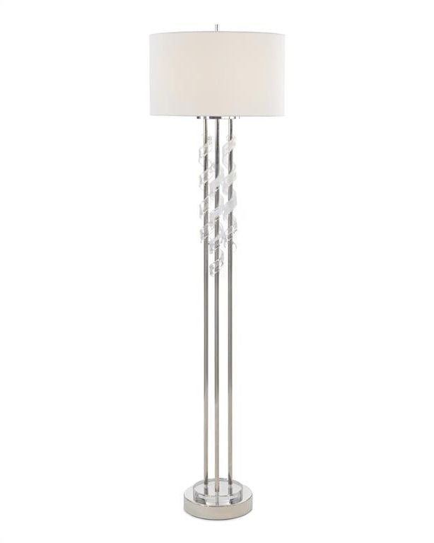 Floor Lamp With Frosted Glass Swirls – Scenario Home In Frosted Glass Floor Lamps (View 7 of 20)