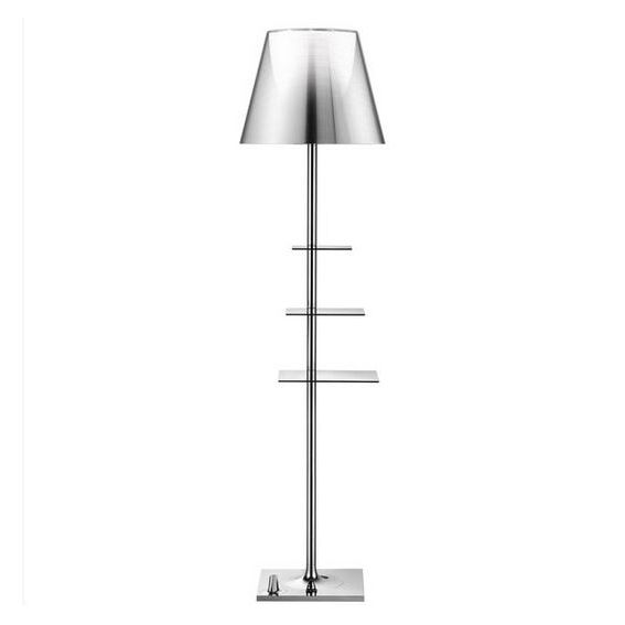 Flos Floor Lamp Bibliotheque Nationale (aluminized Silver – Polycarbonate /  Steel) – Myareadesign (View 2 of 20)