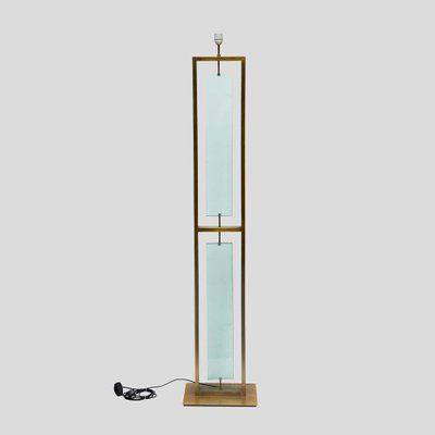 Fontana Arte Style Brass And Clear Glass Floor Lamps, Set Of 2 En Vente Sur  Pamono Regarding Clear Glass Floor Lamps (View 15 of 20)