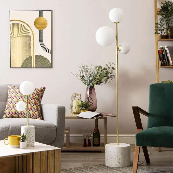 Forella Floor Lamp, Satin Brass | Bhs For Satin Brass Floor Lamps (View 8 of 20)