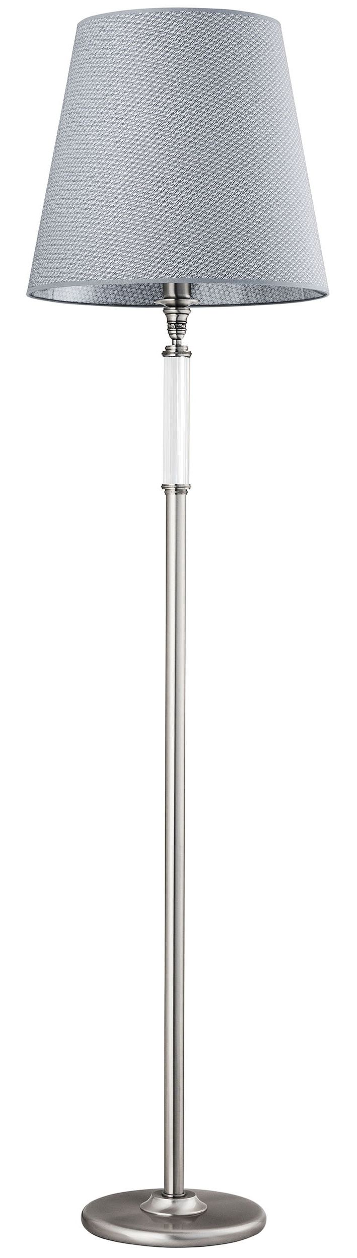 Grey Floor Lamp Napoli Brushed Nickel – Luxury Chandelier For Grey Shade Floor Lamps (View 14 of 20)