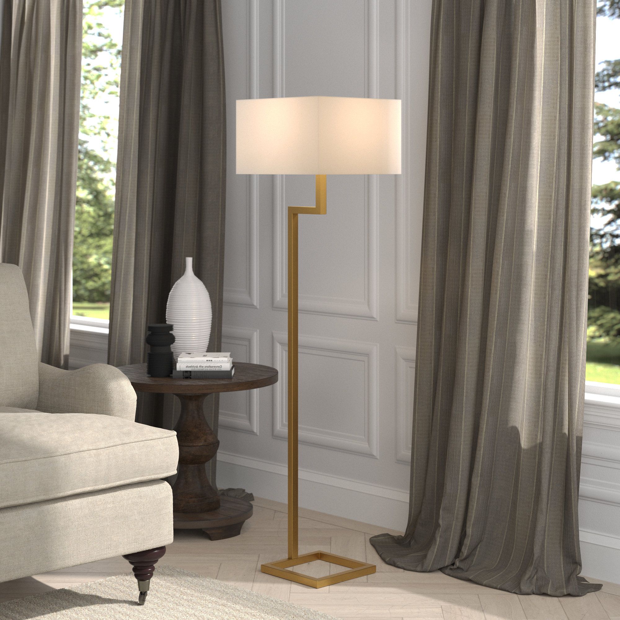 Greyleigh™ Kutcher 64" Traditional Floor Lamp & Reviews | Wayfair Within Angular Floor Lamps (View 16 of 20)
