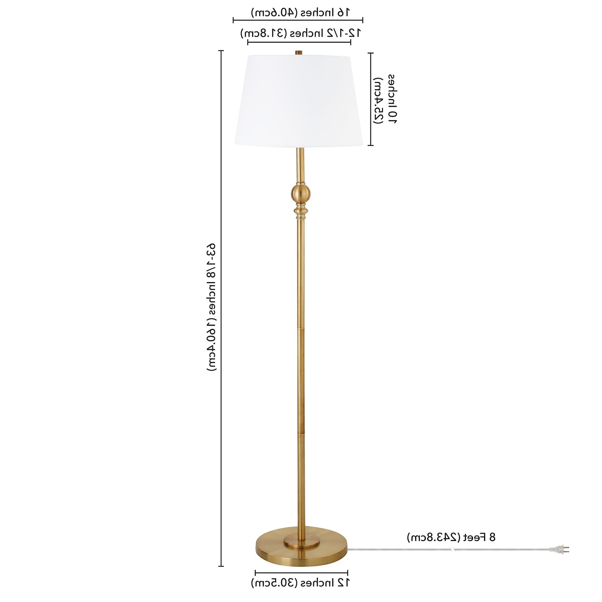 Hailey Home Tucker 62 In Brass Floor Lamp In The Floor Lamps Department At  Lowes Throughout 62 Inch Floor Lamps (View 10 of 20)