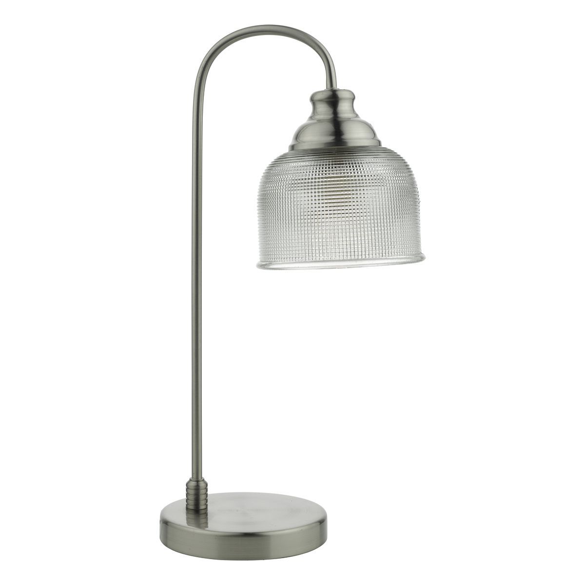 Hector Touch Table Lamp Satin Nickel Decorative Glass Regarding Glass Satin Nickel Floor Lamps (View 17 of 20)