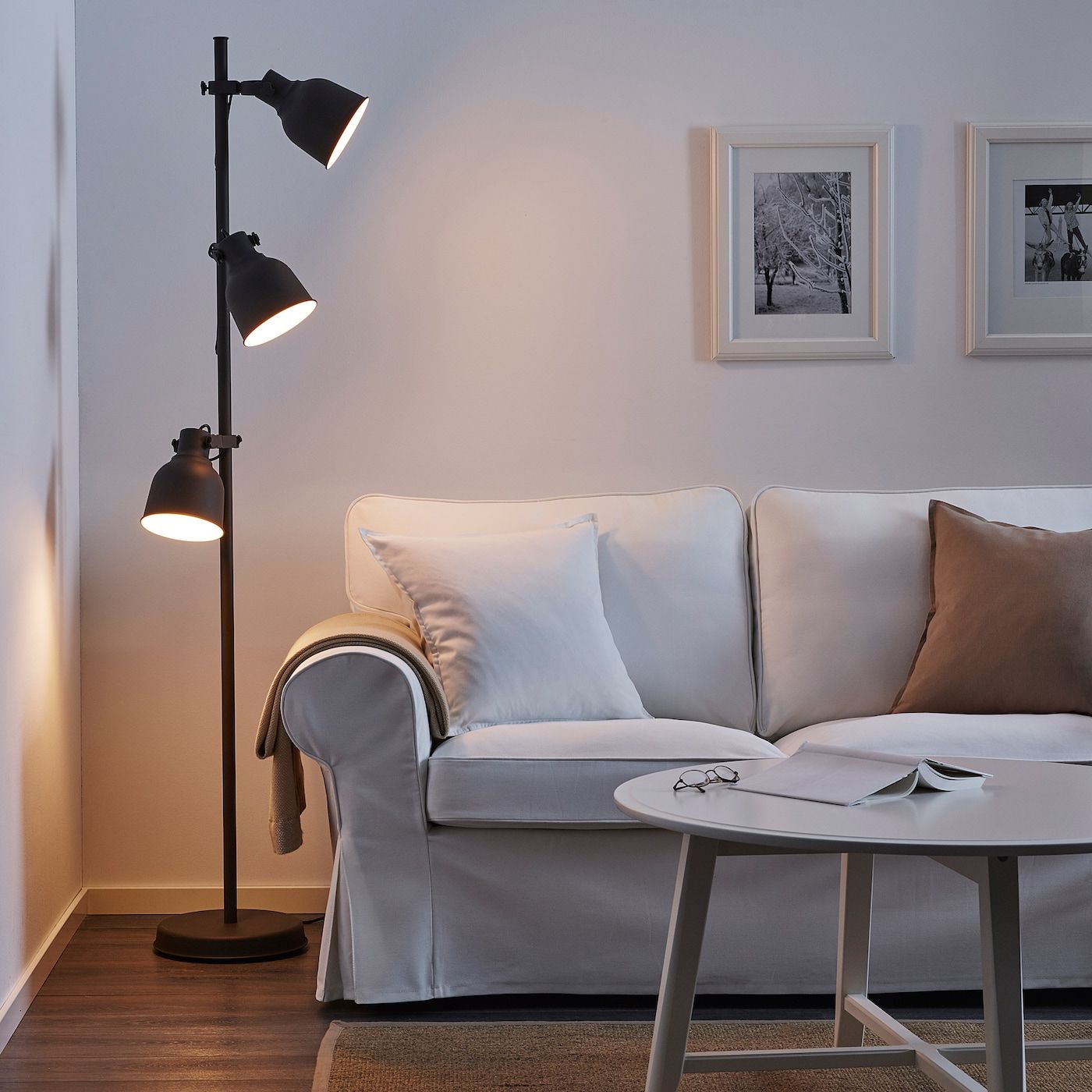 Hektar Dark Grey, Floor Lamp With 3 Spot – Ikea Pertaining To Charcoal Grey Floor Lamps (View 11 of 20)