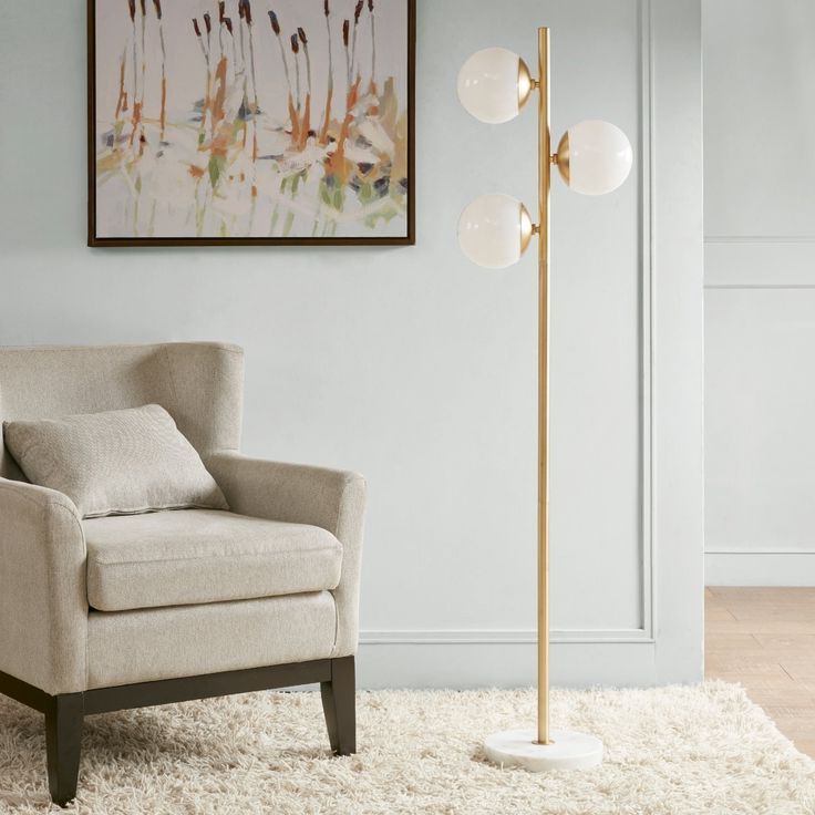 Ink+ivy Holloway 62 Inch Floor Lamp With Round Shade – Overstock – 18653487  | White Floor Lamp, Gold Floor Lamp, Lamps Living Room With Regard To 62 Inch Floor Lamps (View 18 of 20)