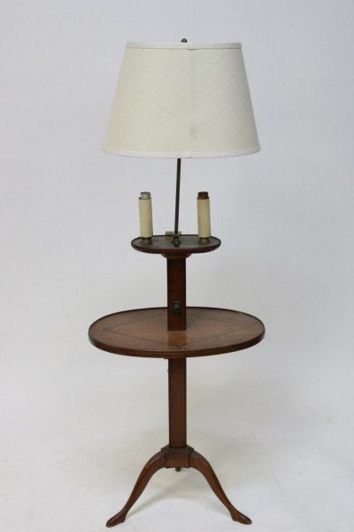 Inlaid 2 Tier Lamp Table – Capsule Auctions Throughout Floor Lamps With 2 Tier Table (View 15 of 20)