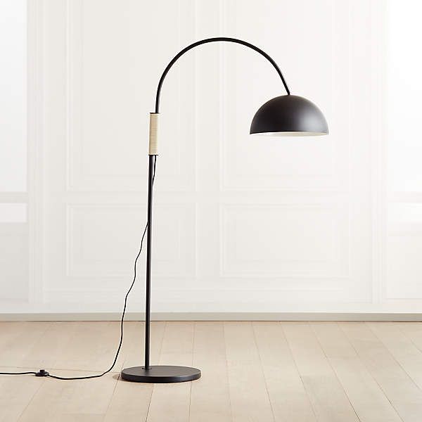 Jett Black Arched Floor Lamp + Reviews | Cb2 For Arc Floor Lamps (View 11 of 20)