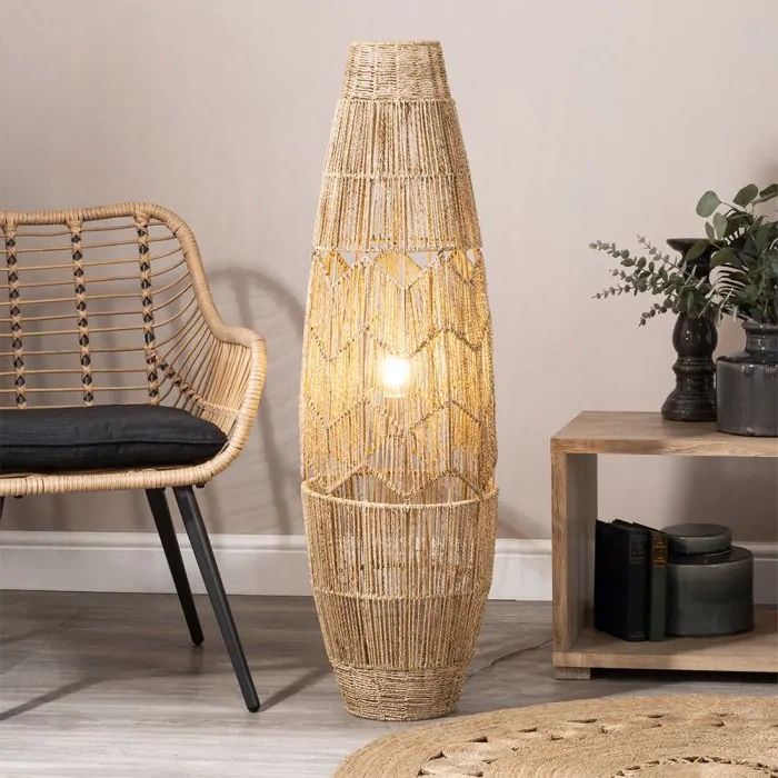 Jute String Floor Lamp, Natural | Bhs Intended For Natural Woven Floor Lamps (View 10 of 20)