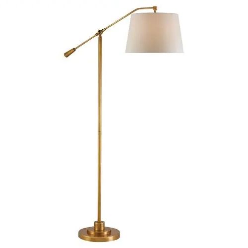 Karayan Modern Classic Antique Brass Swing Arm Floor Lamp 65 69" H | Kathy  Kuo Home With Adjustble Arm Floor Lamps (View 17 of 20)