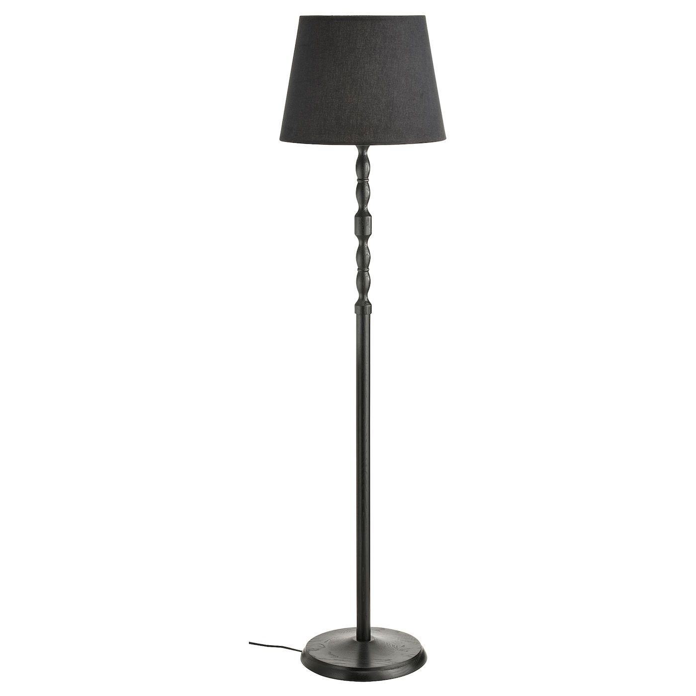 Kinnahult Floor Lamp With Led Bulb, Black Ash/black, 59" – Ikea For Black Floor Lamps (View 4 of 20)