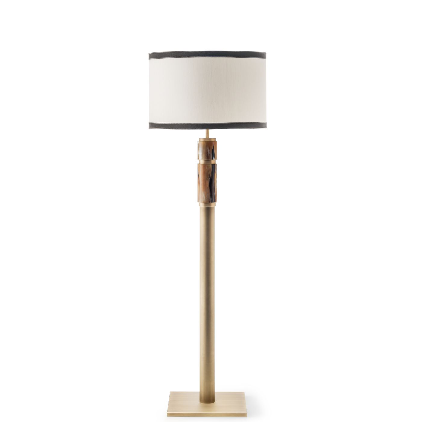 Lamps – Babel Table And Floor Lamp In Horn And Satin Brass – Arcahorn Regarding Satin Brass Floor Lamps (Gallery 19 of 20)