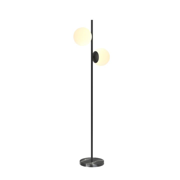 Lights | Lamps | Floor Lamps | Castell 2 Globe Floor Lamp, Matte Black Within Black Floor Lamps (View 8 of 20)