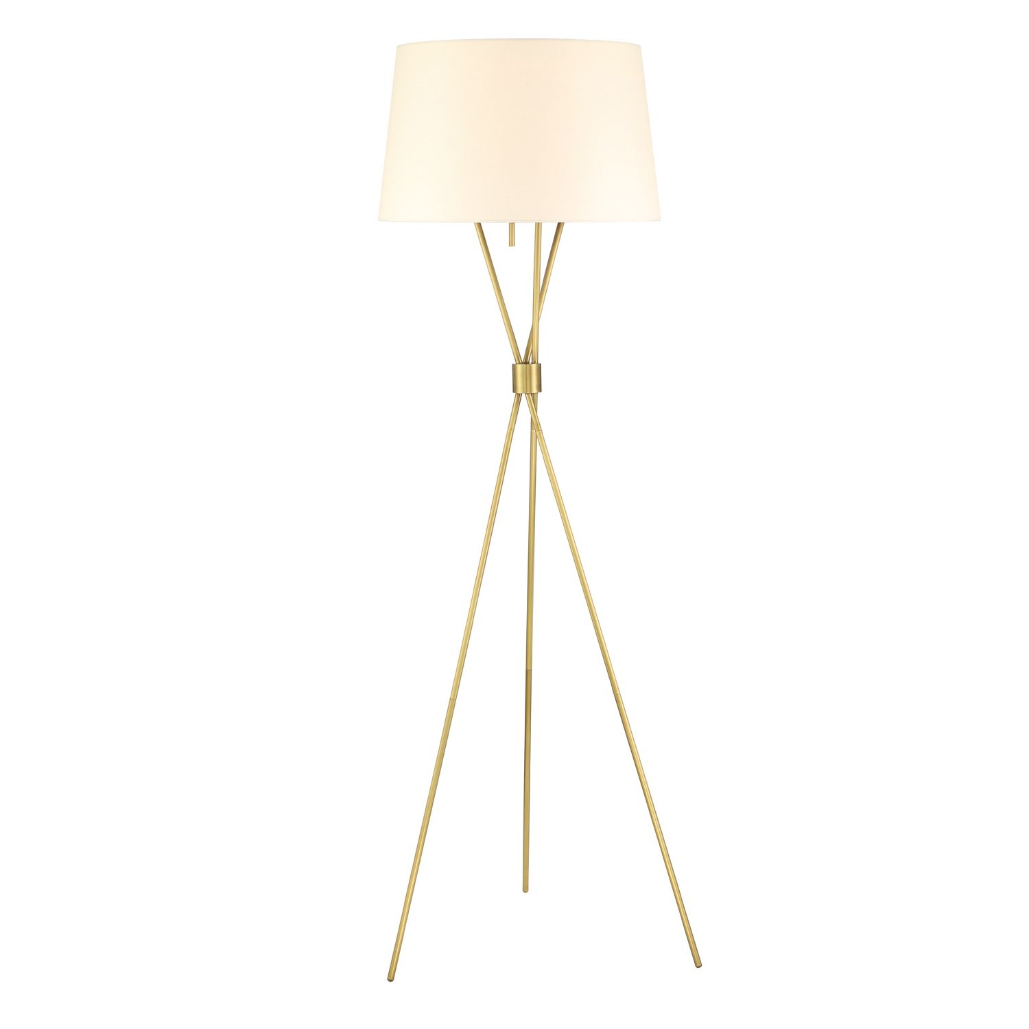 Lights | Lamps | Floor Lamps | Oliver Tripod Floor Lamp, Satin Brass Inside Satin Brass Floor Lamps (View 12 of 20)