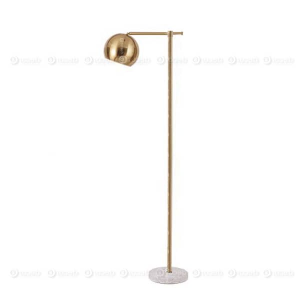 Lodi Contemporary Brass Floor Lamp With Marble Base – Modern Designer  Lighting, Designer Floor Lamps Hong Kong – Decor8 Furniture Hk Pertaining To Marble Base Floor Lamps (View 15 of 20)