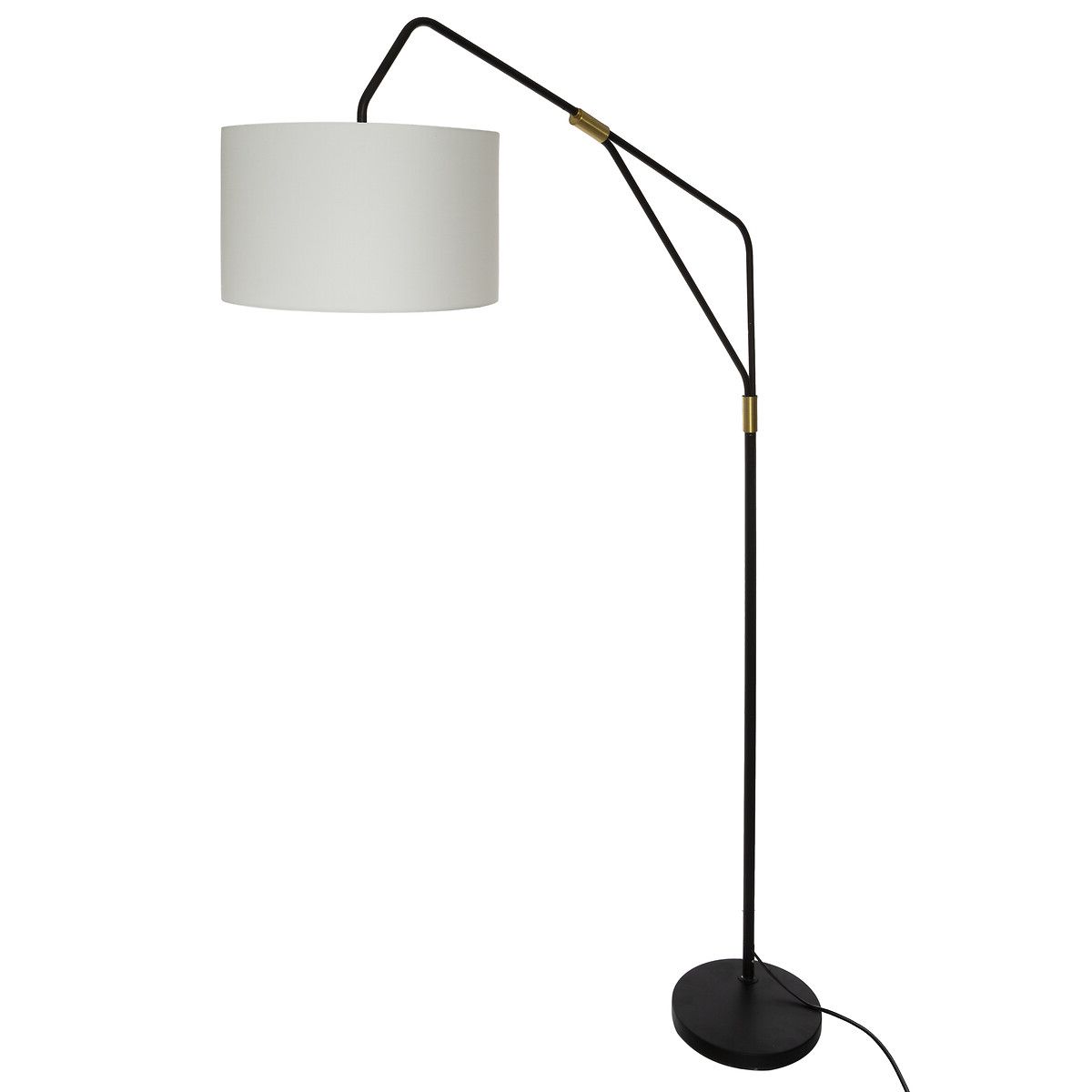 Luce Black And Gold Metal Arc Floor Lamp H (View 8 of 20)