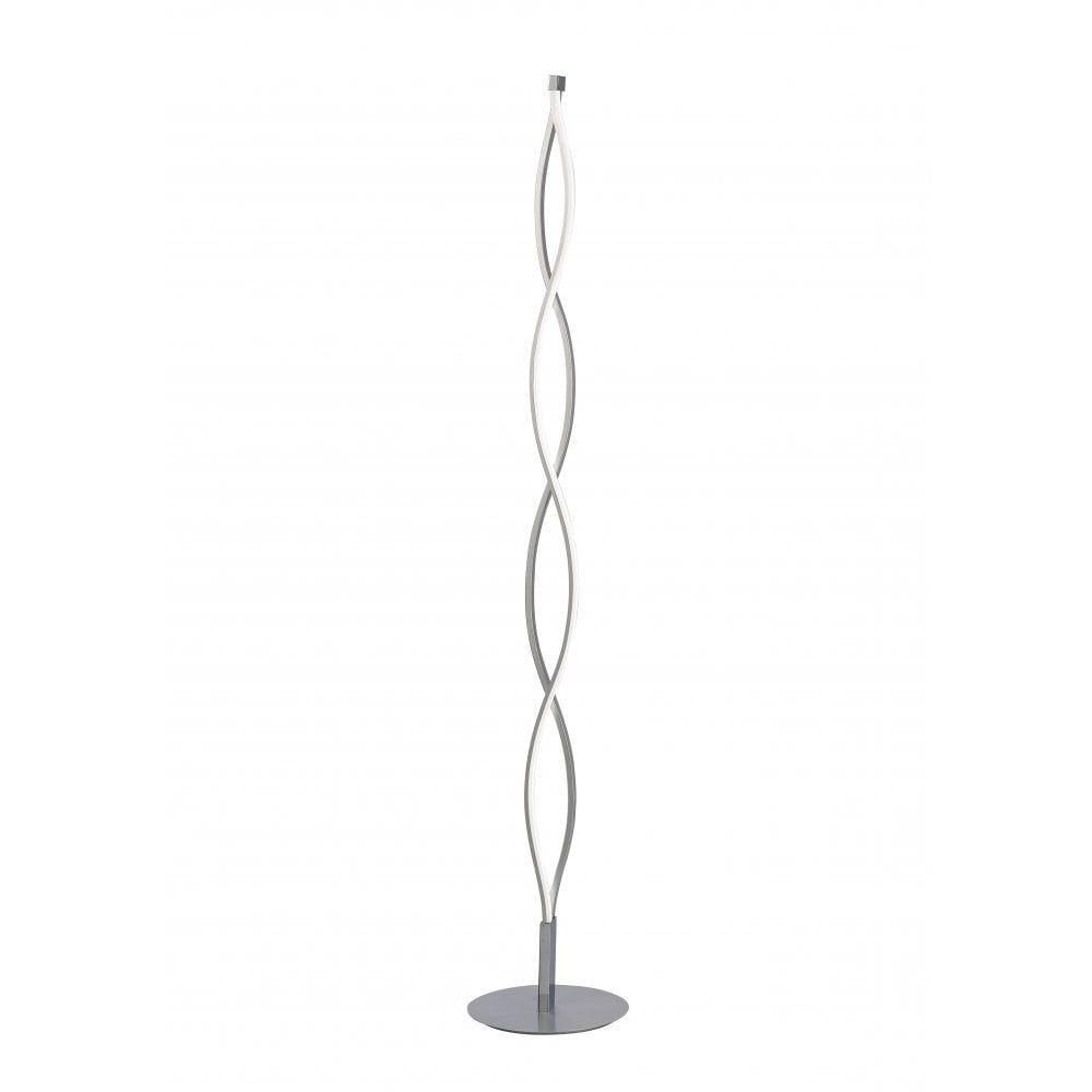 Mantra Lighting Sahara Modern Led Dimmable Floor Lamp In Silver And Chrome  M4861 – Lighting From The Home Lighting Centre Uk Pertaining To Floor Lamps With Dimmable Led (View 7 of 20)