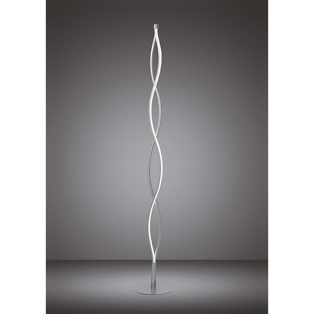 Mantra M4861 Sahara Single Led Floor Lamp In Silver And Chrome Finish For Silver Chrome Floor Lamps (View 1 of 20)