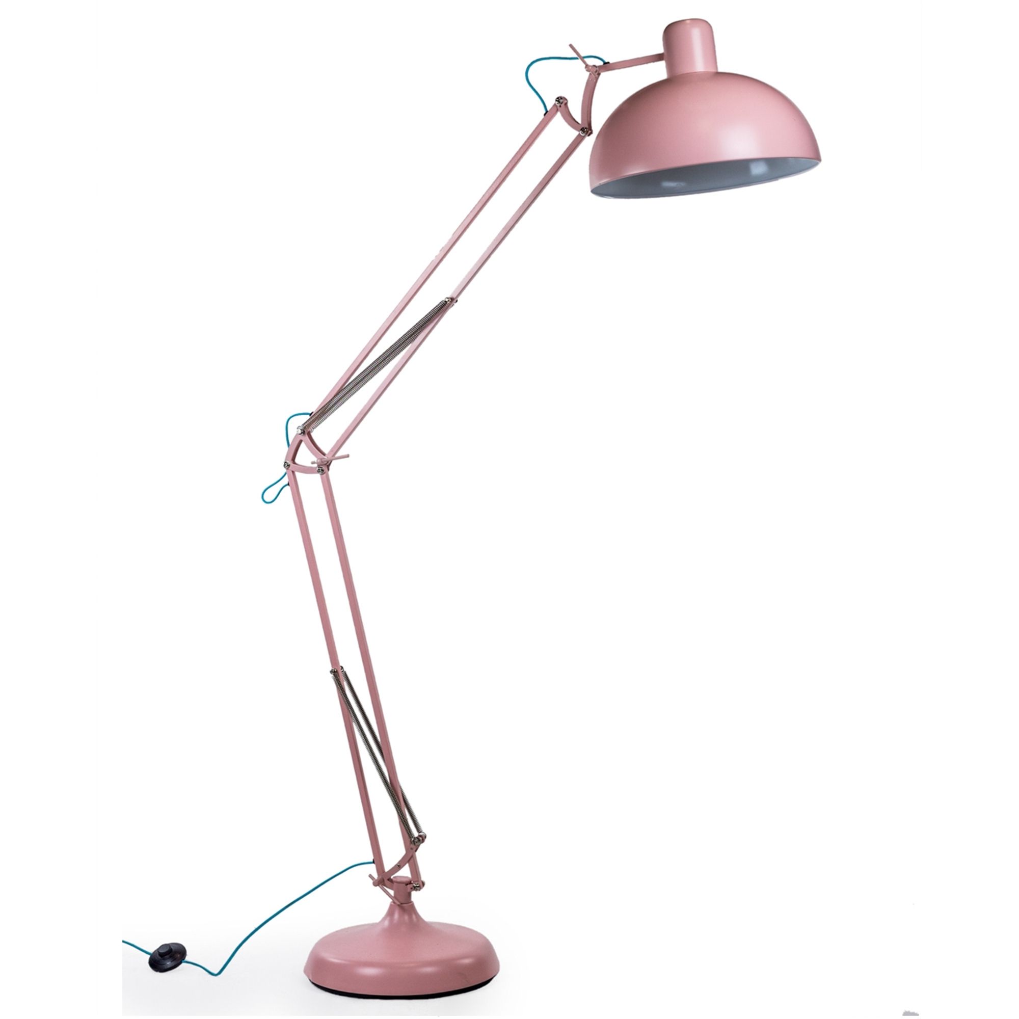 Matte Pink Extra Large Classic Desk Style Floor Lamp | Modern Lighting With Pink Floor Lamps (View 3 of 20)