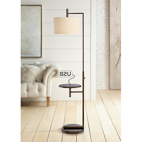 Mesa Tray Table Floor Lamp With Usb Port – #35m98 | Lamps Plus | Floor Lamp  Table, Floor Lamp, Vintage Floor Lamp Regarding Floor Lamps With Usb (View 4 of 20)