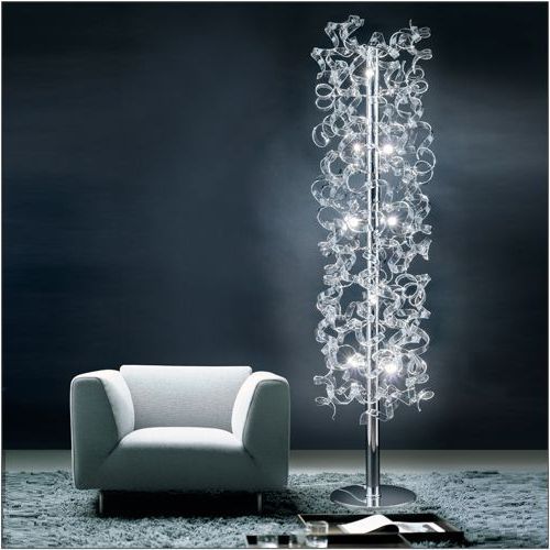 Metal Lux Astro 10 Light Crystal Glass Floor Lamp 206. (View 4 of 20)