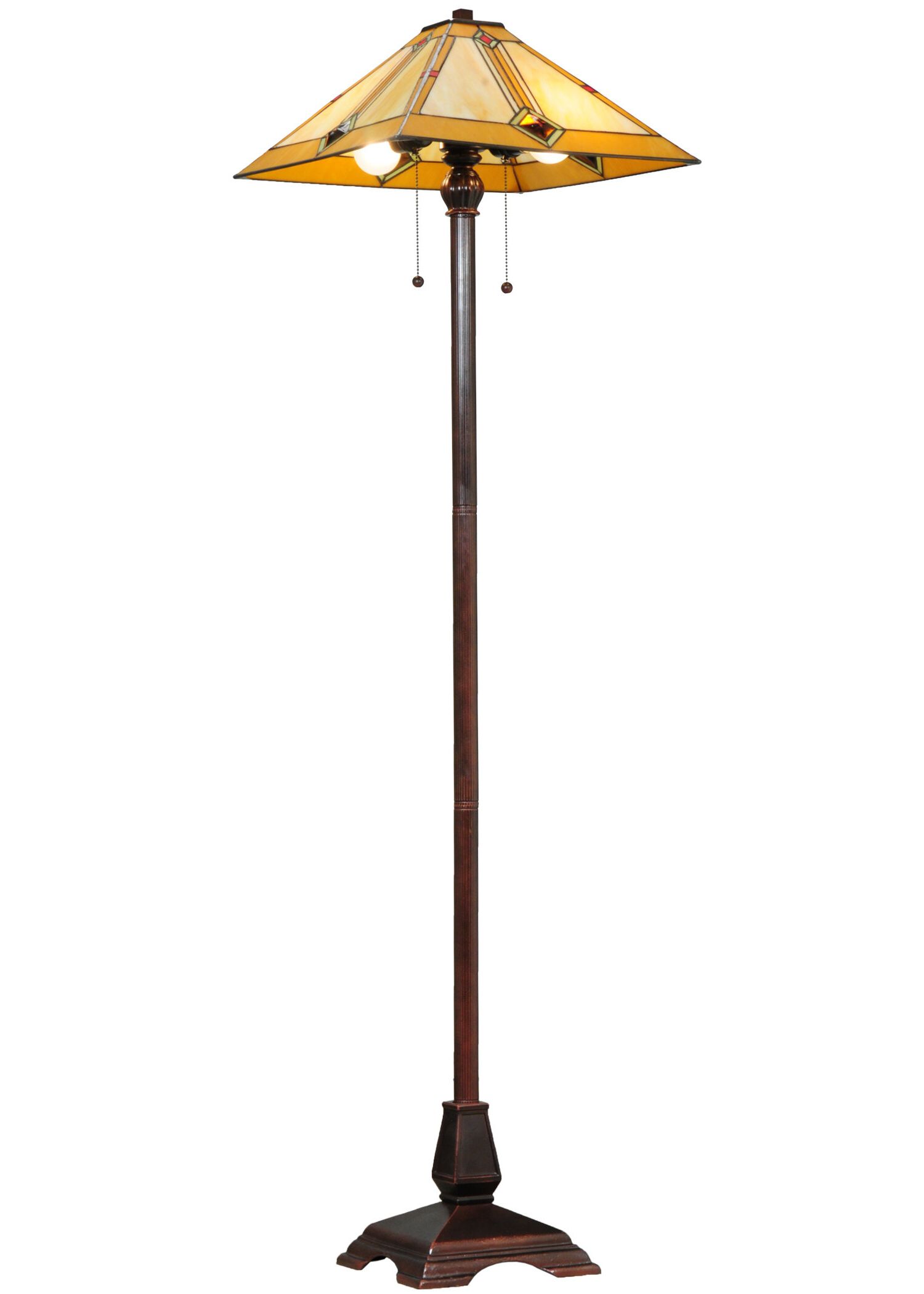 Meyda Tiffany Mission 62" Diamond Floor Lamp | Wayfair Throughout Diamond Shape Floor Lamps (Gallery 19 of 20)