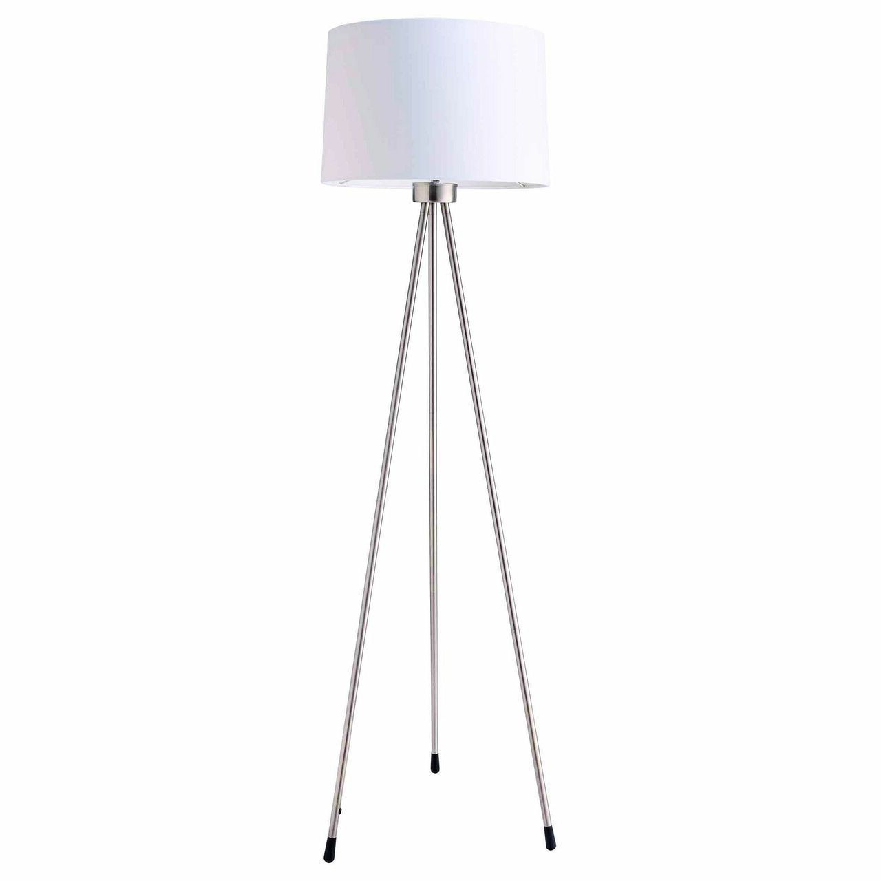 Minimalist Silver Metal Floor Lamp | Ebay Within Silver Steel Floor Lamps (View 4 of 20)