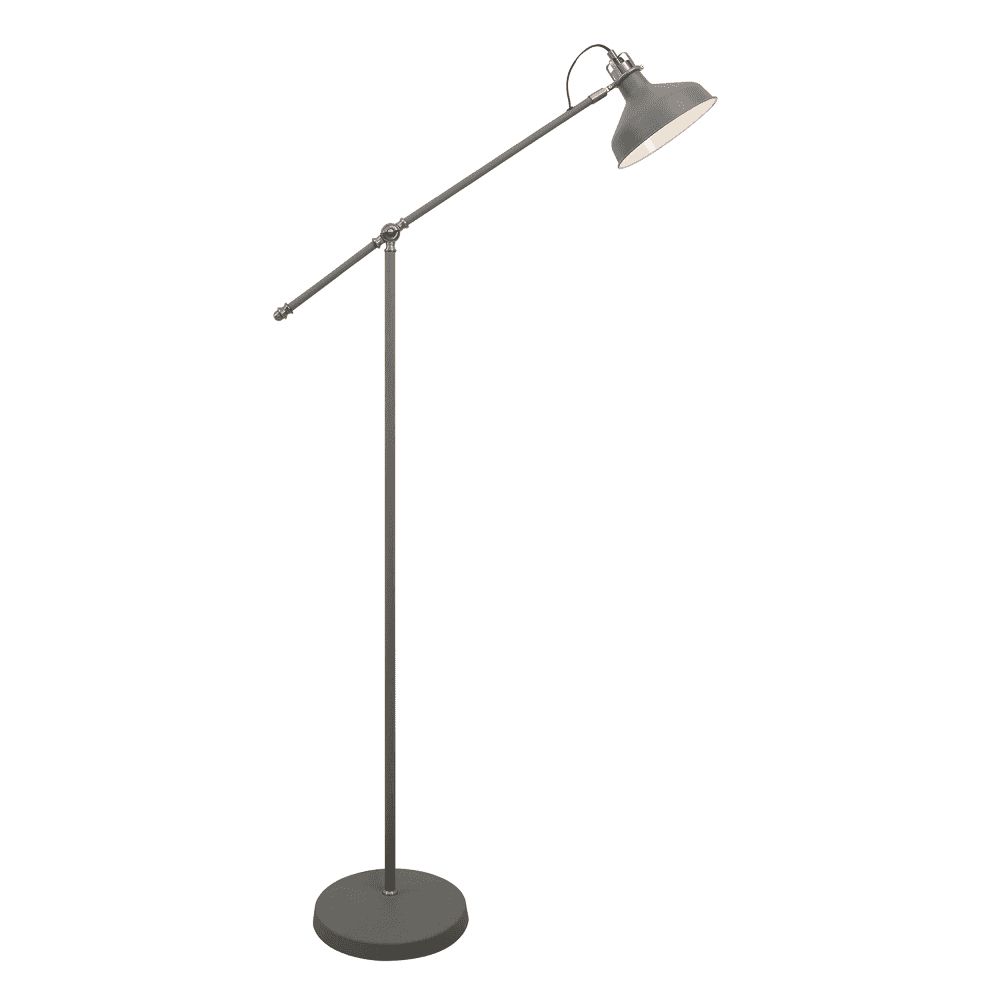 Modbury Adjustable Floor Lamp In Sand Grey And Copper For Grey Textured Floor Lamps (View 1 of 20)