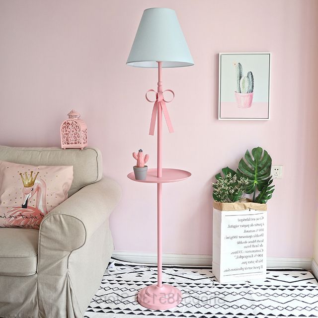Modern Bow Knot Pink Floor Lamp Stand Simple Standing Lamps For Living Room  Girls Princess Bedroom Led Tall Floor Light Fixtures – Floor Lamps –  Aliexpress Within Pink Floor Lamps (View 8 of 20)