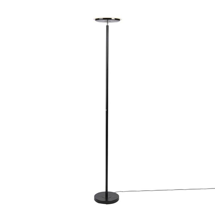Modern Floor Lamp Black Incl. Led With Touch Dimmer – Hanz | Lampandlight For Floor Lamps With Dimmable Led (Gallery 19 of 20)