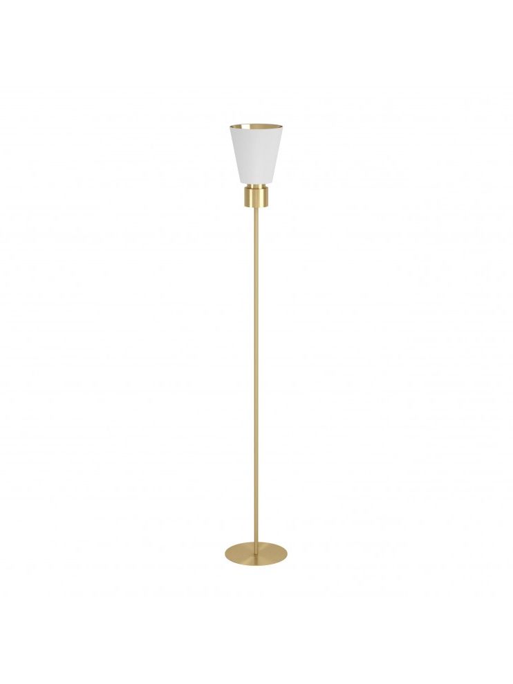 Modern Floor Lamp In White And Gold Fabric With 1 Light Gl1639 Pertaining To Modern Floor Lamps (View 18 of 20)