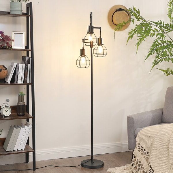 Multi Light Floor Lamp | Wayfair Intended For 2 Arm Floor Lamps (View 16 of 20)