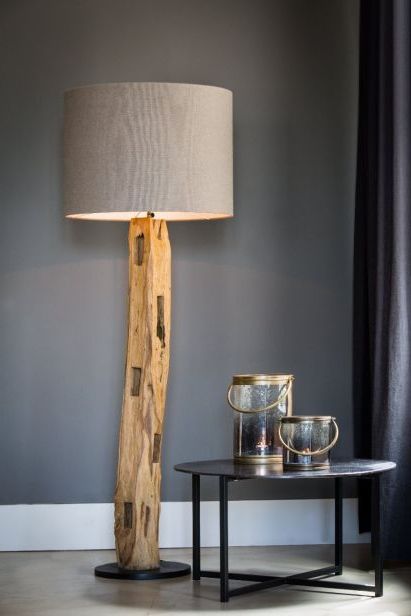 Natural Wooden Floor Lamp Inside Oak Floor Lamps (View 3 of 20)