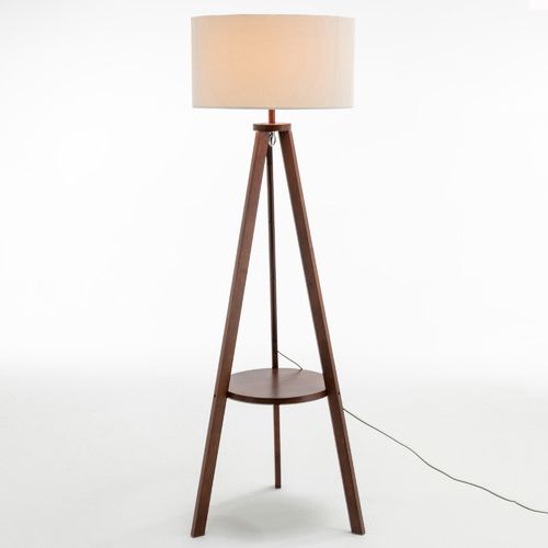 New Life Lighting Tania Rubberwood Tripod Floor Lamp | Temple & Webster Pertaining To Rubberwood Floor Lamps (View 14 of 20)