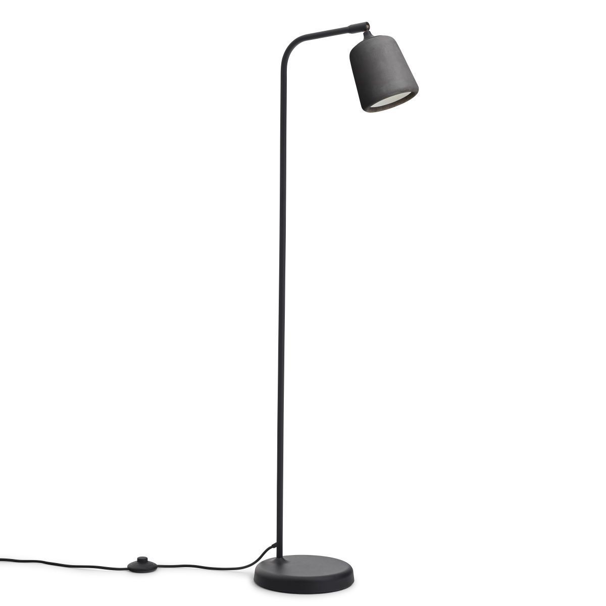 New Works Material Floor Lamp Dark Grey Concrete 21417 Pertaining To Charcoal Grey Floor Lamps (View 16 of 20)