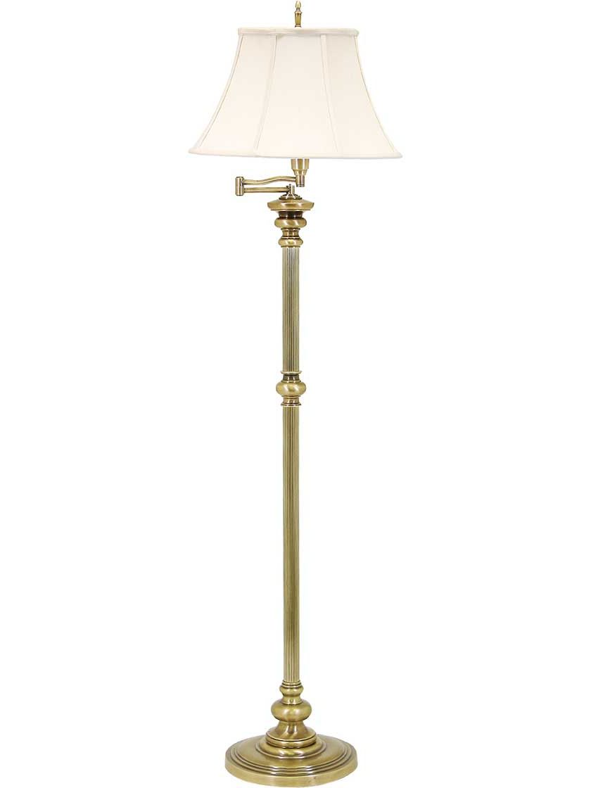 Newport Swing Arm Floor Lamp | House Of Antique Hardware Inside Adjustble Arm Floor Lamps (Gallery 20 of 20)