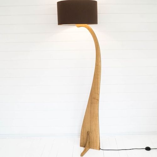 Oak Flow Floor Lamp Solid Wood Unique Contemporary Design – Etsy In Oak Floor Lamps (View 11 of 20)