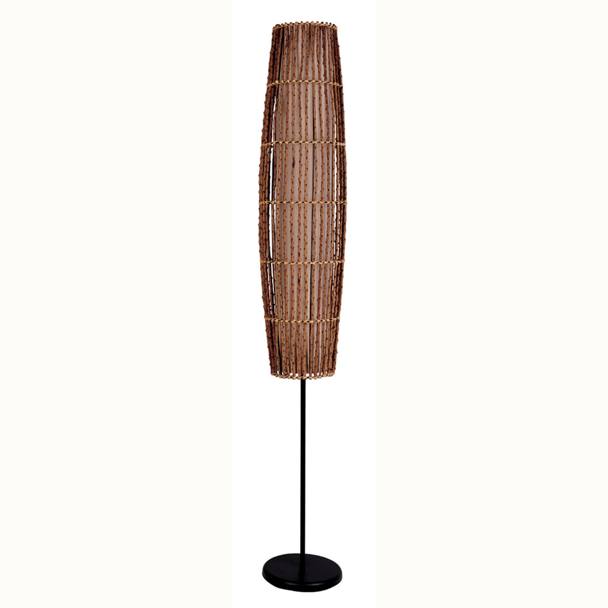 Ore International 62 In Brown Floor Lamp In The Floor Lamps Department At  Lowes Intended For Natural Woven Floor Lamps (Gallery 20 of 20)
