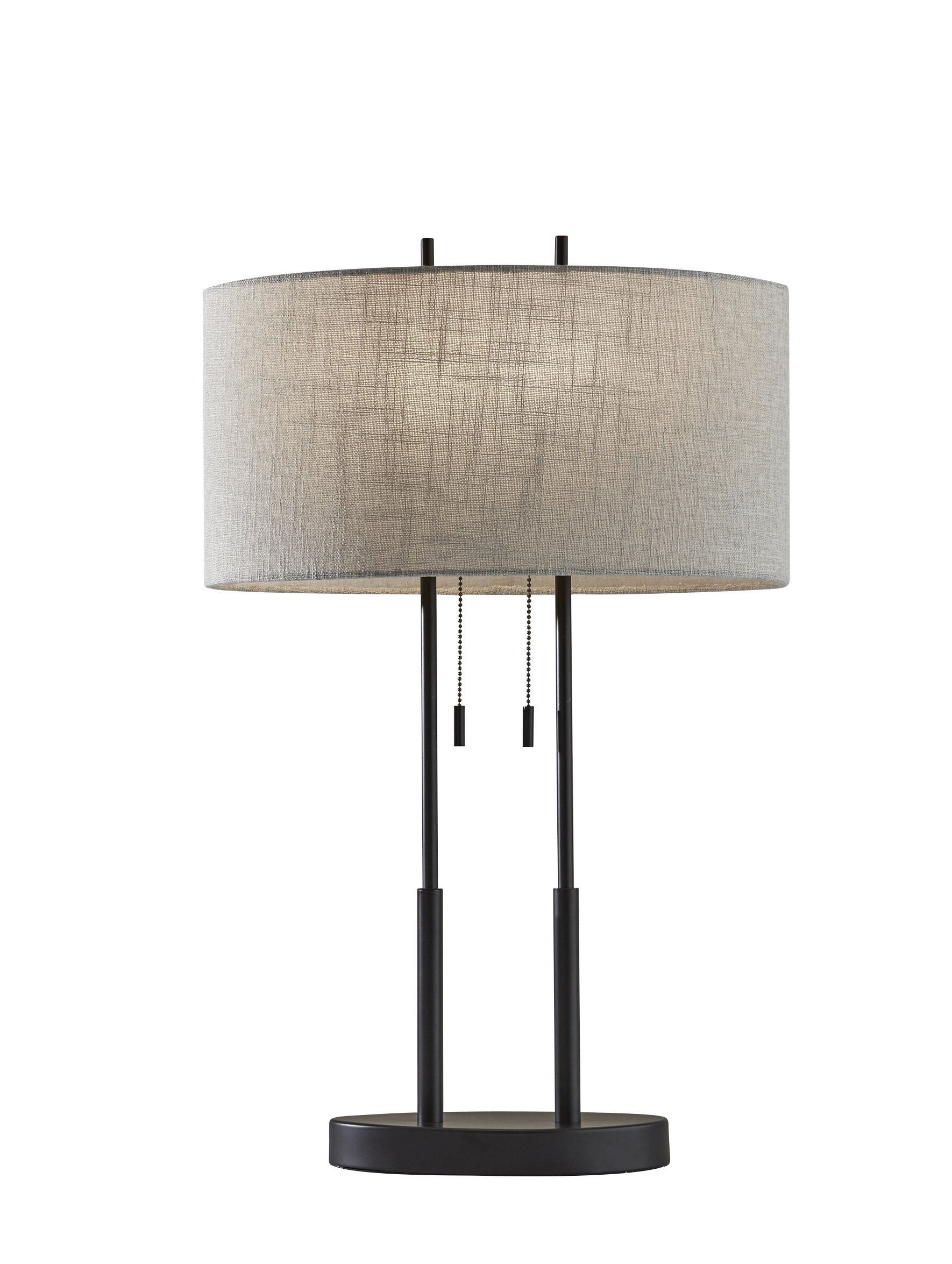 Orren Ellis Isan Metal Table Lamp & Reviews | Wayfair Regarding Textured Fabric Floor Lamps (View 10 of 20)
