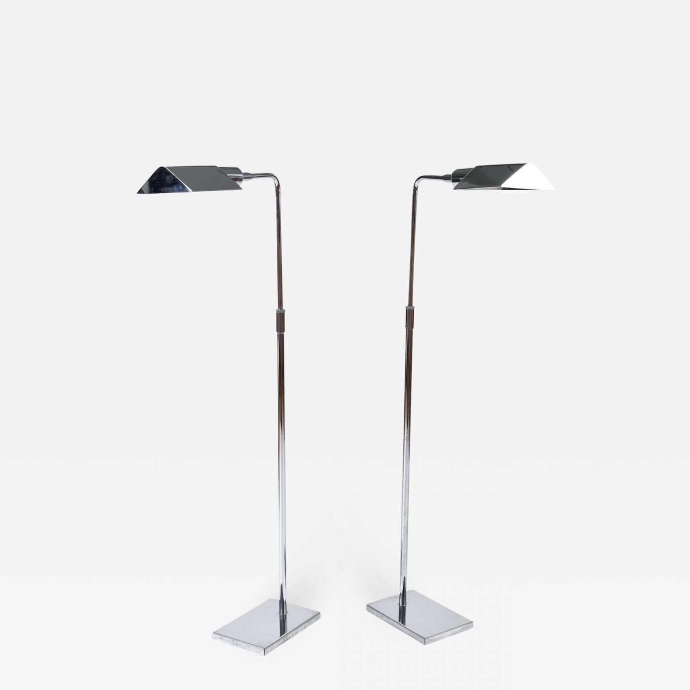 Pair Of Mid Century Chrome Floor Lamps With Regard To Chrome Floor Lamps (View 10 of 20)