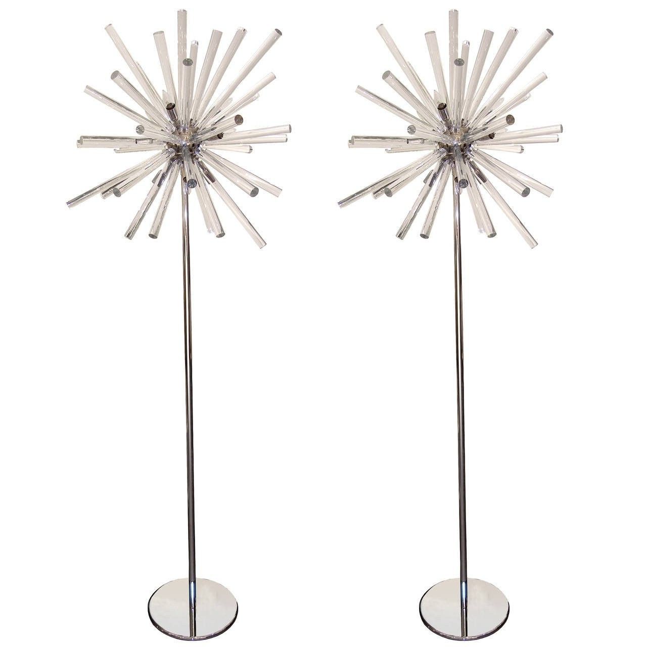 Pair Of Stainless Steel And Glass Sputnik Floor Lamps – Floor Lamps –  Lighting – Inventory With Regard To Sputnik Floor Lamps (View 4 of 20)