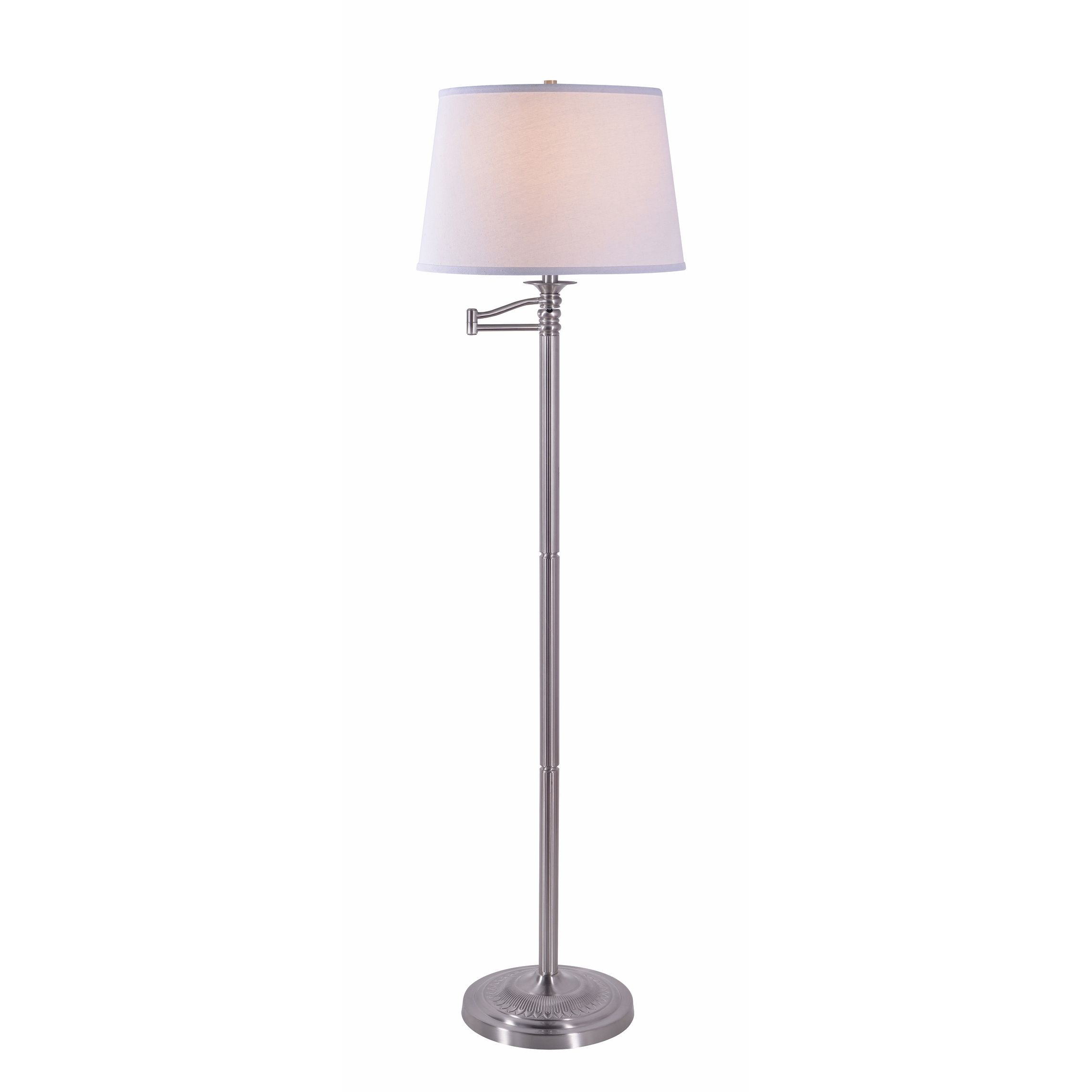 Pedara Brushed Steel Swing Arm Floor Lamp – On Sale – Overstock – 25601110 Throughout Brushed Steel Floor Lamps (View 18 of 20)