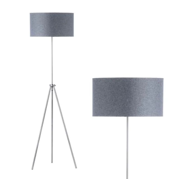 Pol Rise And Fall Tripod Floor Lamp, Brushed Steel | Bhs For Brushed Steel Floor Lamps (View 8 of 20)