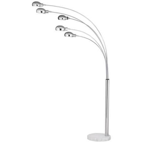 Possini Euro Infini 5 Light Modern Arc Floor Lamp With Marble Base – #m0734  | Lamps Plus | Arc Floor Lamps, Floor Lamp, Modern Arc Floor Lamp Throughout 5 Light Arc Floor Lamps (View 14 of 20)