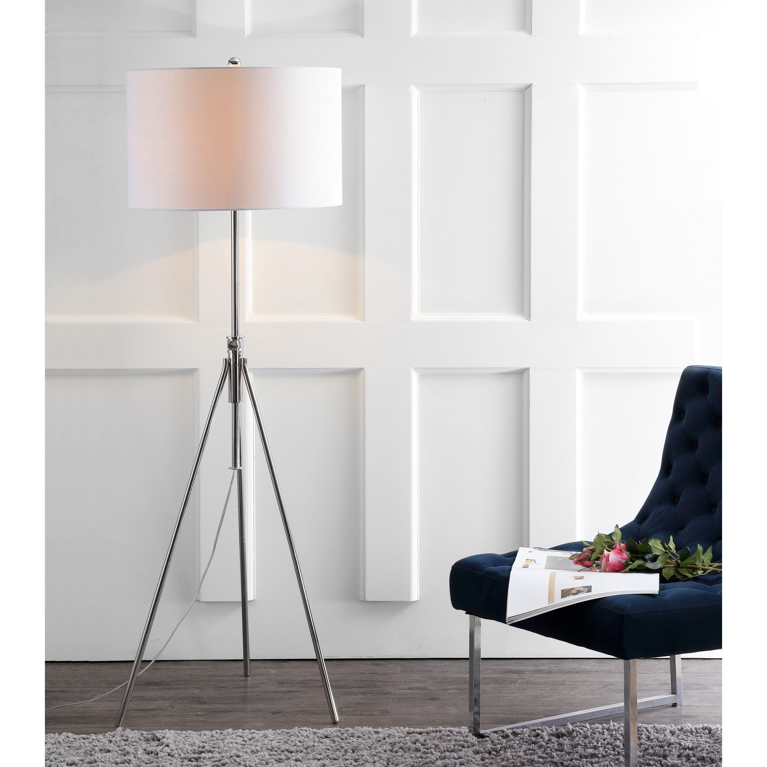 Safavieh Lighting 50 72 Inch Adjustable Cipriana White Floor Lamp – 23" X  23" X 50 72" – On Sale – Overstock – 22238433 With 50 Inch Floor Lamps (View 10 of 20)