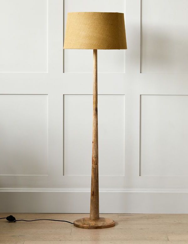 Sahar Mango Wood Floor Lamp Base | Rose & Grey With Regard To Mango Wood Floor Lamps (View 2 of 20)